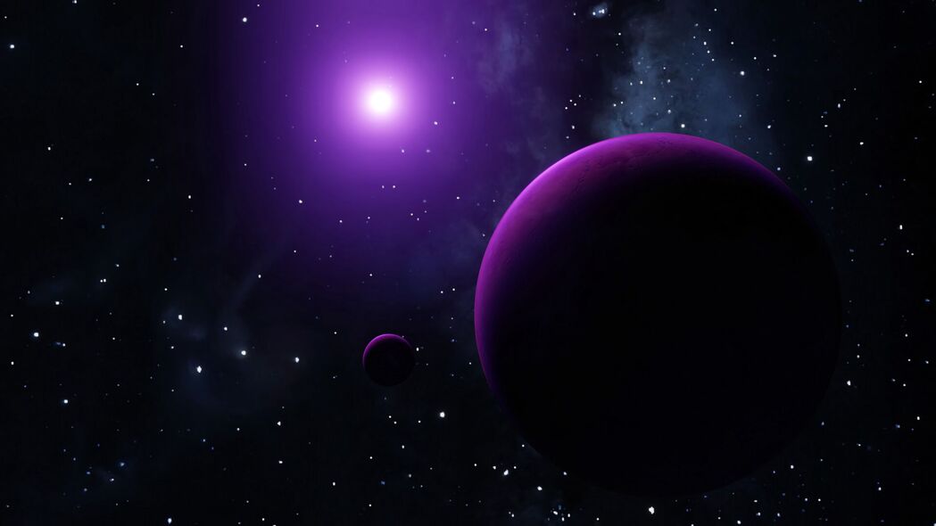 高清4K行星星空壁纸，3840x2160发光背景图片，免费下载！