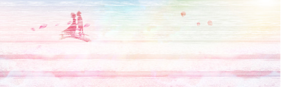 粉色水墨鹊桥七夕PNG背景，高清透明设计素材下载