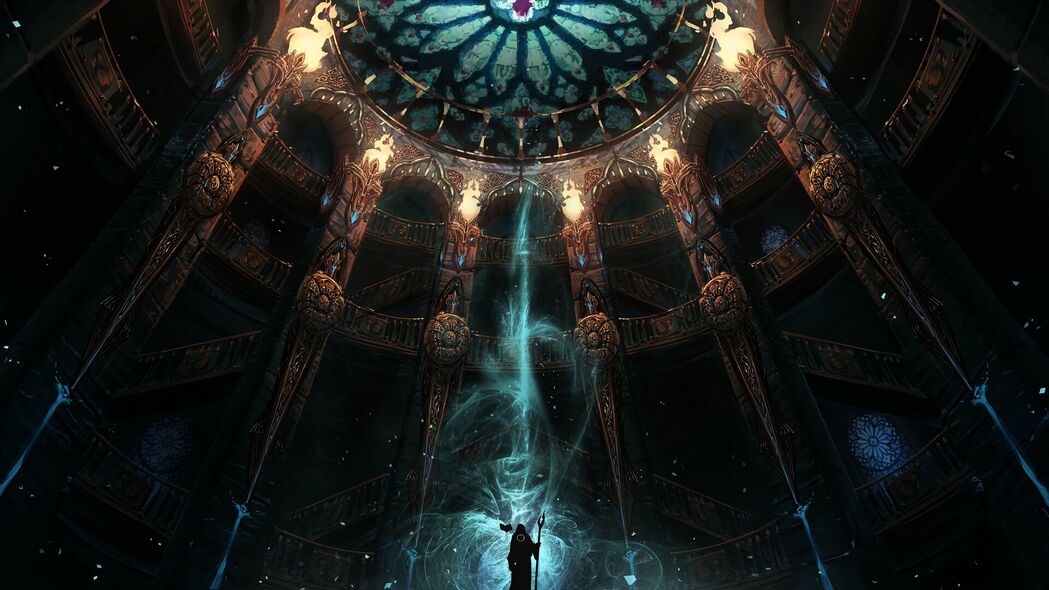 4K流浪者城堡幻想魔法艺术壁纸，高清背景图片下载