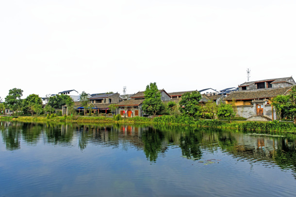新农村远景高清PNG背景素材，透明图片，风景设计元素下载