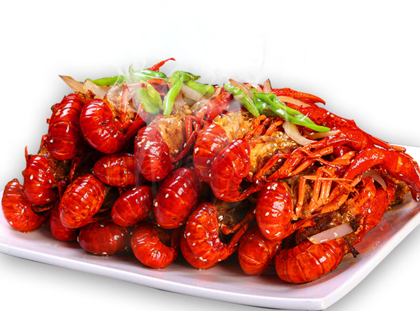 简约时尚小龙虾PNG透明图片，美味小食装饰元素PSD设计素材下载