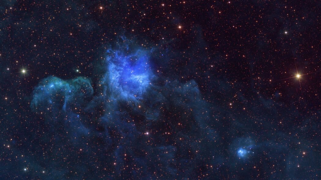 星云恒星之美，超清4K蓝色太空壁纸，3840x2160高清背景图片，免费下载