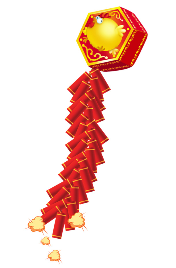 鞭炮素材下载，高清PNG透明图片，免扣节日元素，适合元旦、春节、元宵设计