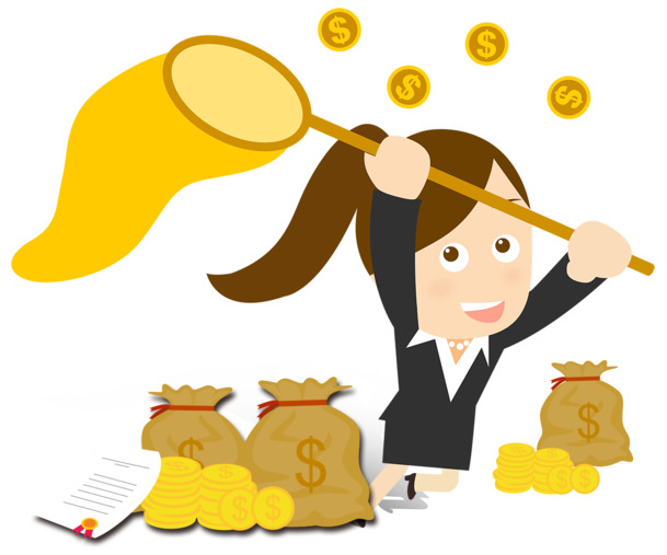 卡通金融PNG透明图，高清免扣元素PSD素材下载
