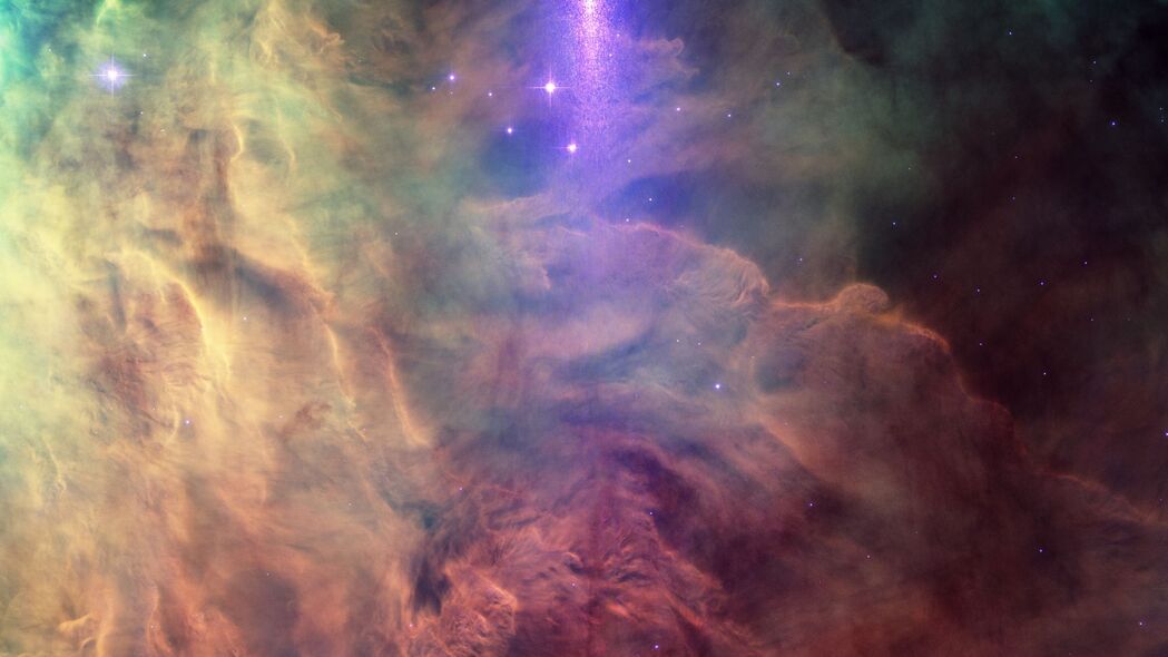 星云恒星璀璨发光，闪耀4K壁纸下载，3840x2160高清背景图片