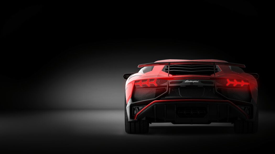 兰博基尼Aventador红色跑车4K超清壁纸，3840x2160高清下载