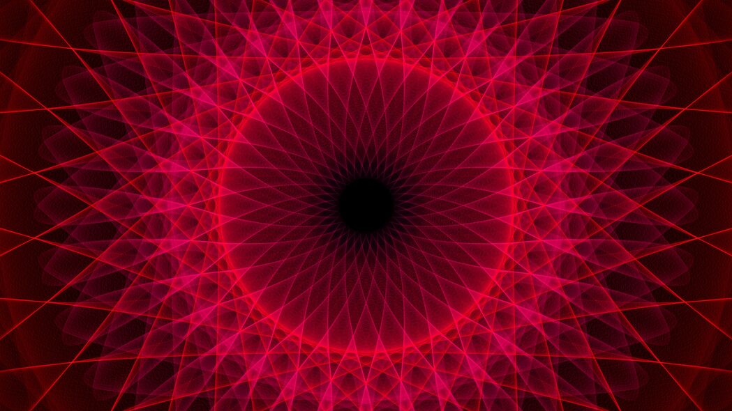 4K高清万花筒分形圆形图案壁纸，精美背景图片下载