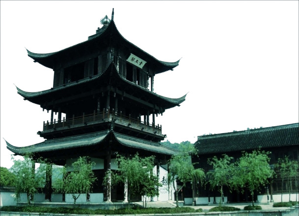 古代阁楼PNG透明图，高清背景元素，摄影风景设计素材下载