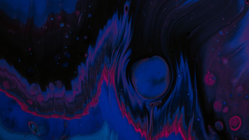 深色油漆液体艺术，流体污渍4K高清壁纸，3840x2160超清下载