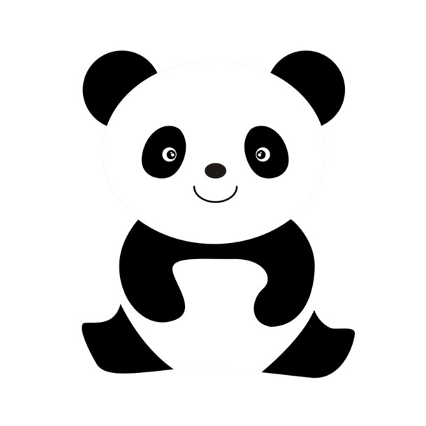 简笔画小熊猫PNG素材，高清透明免扣图标，设计元素一键下载