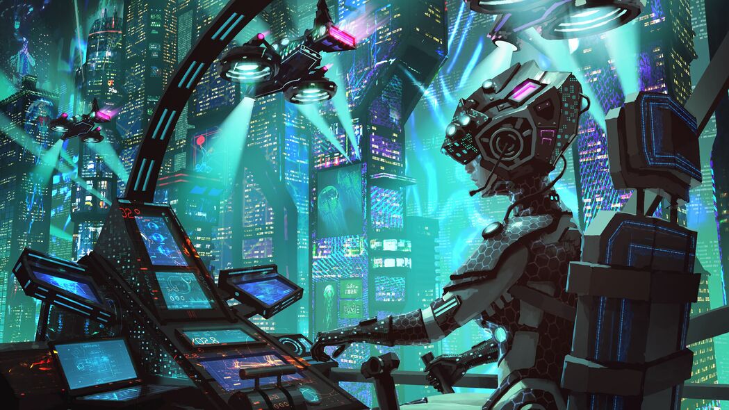 机器人与半机械人未来幻想，4K超高清壁纸，3840x2160分辨率，免费下载