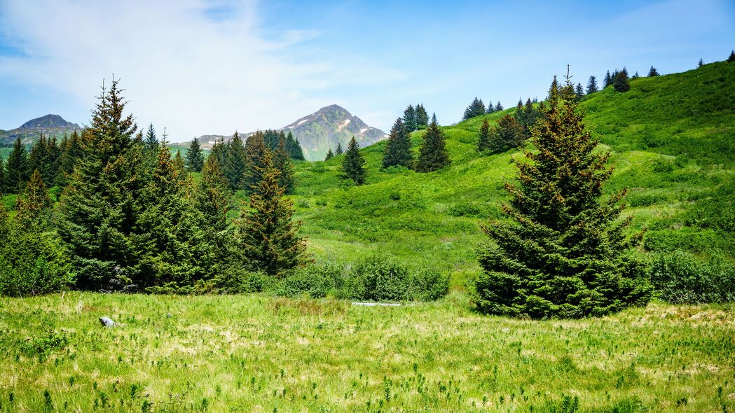 山峰丘陵美景，4K高清壁纸，3840x2160分辨率，畅享自然风光下载