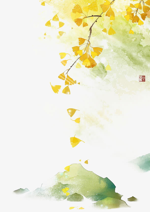 高清PNG透明落叶素材，装饰元素植物设计图库下载