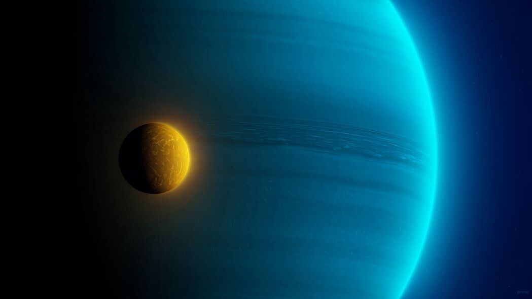 行星球深色壁纸，4K高清背景图片，3840x2160分辨率，免费下载