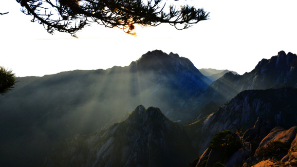 天都峰绝美奇景，高清PNG透明背景摄影素材，创意风景设计必备下载