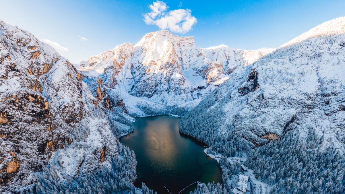 雪景奇景，普拉格斯湖与布莱耶斯湖绝美4K高清壁纸下载（3840x2160）