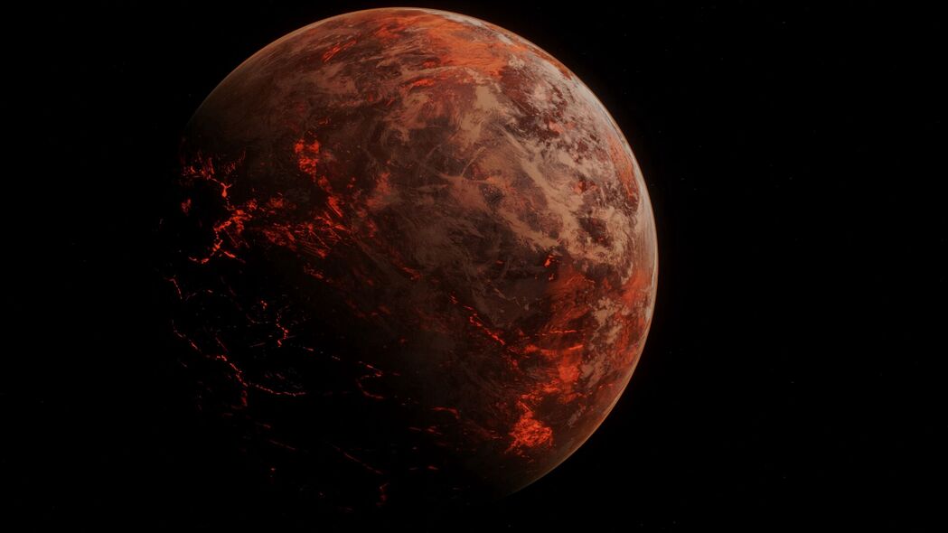 行星克兰尼深色4K壁纸，3840x2160高清背景图片下载