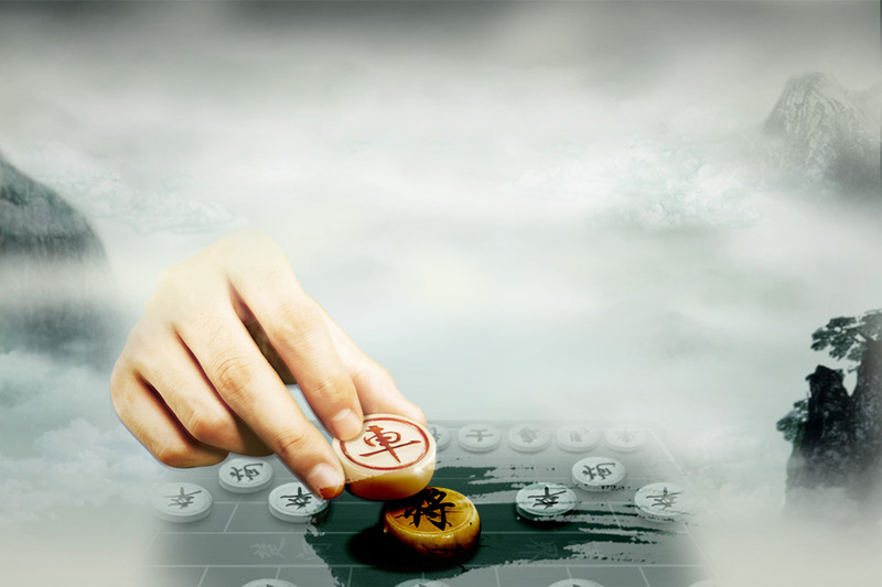 灰色棋类象棋对弈背景高清JPG，复古中国风设计素材，一键下载！