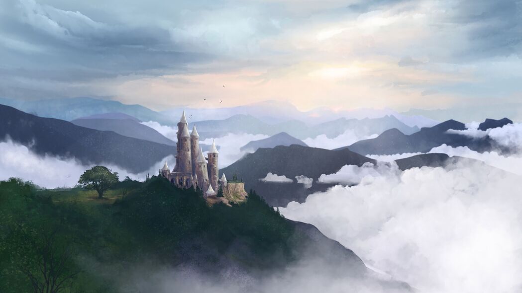 城堡雾景艺术，精选4K高清壁纸，3840x2160分辨率，免费下载