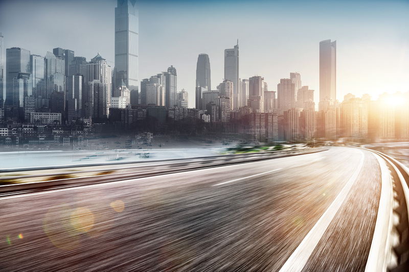 黄昏高速公路美景JPG高清图，另类PSD设计素材免费下载