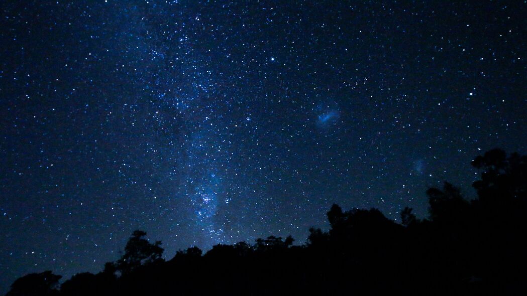 星空树木4K壁纸，高清3840x2160背景图片，绝美星空树木任你下载