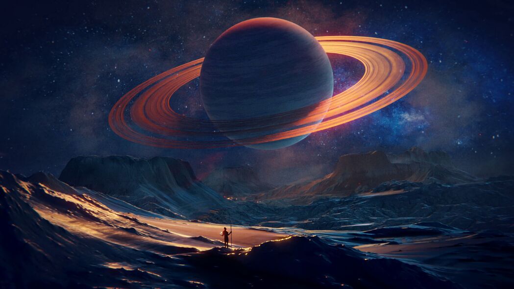 旅行者星球太空艺术，3840x2160高清4K壁纸，下载尽享绝美背景！