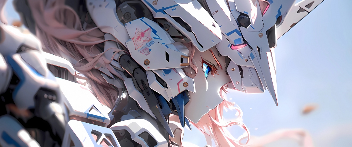 机甲少女4K带鱼屏壁纸下载，3440x1440动漫高清图片