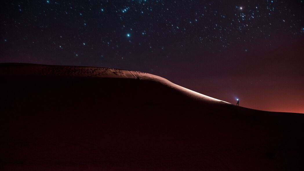孤独沙漠，星空璀璨——4K高清壁纸，3840x2160分辨率，免费下载