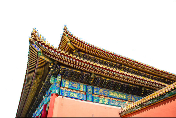 古代故宫角楼屋檐高清PNG透明图片，古典元素摄影风景设计素材下载