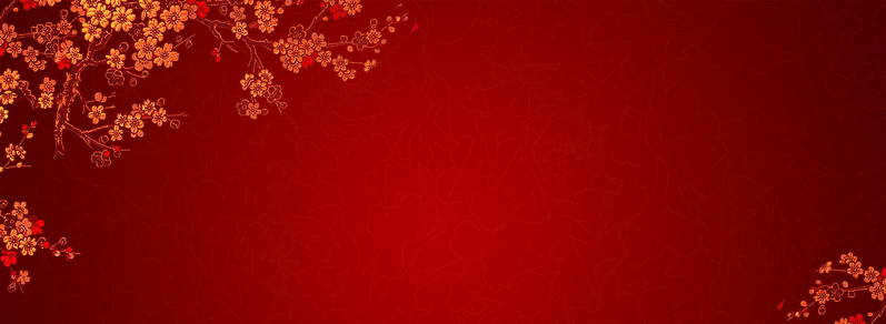 复古中国风梅花喜庆海报背景设计素材，高清JPG/PSD下载