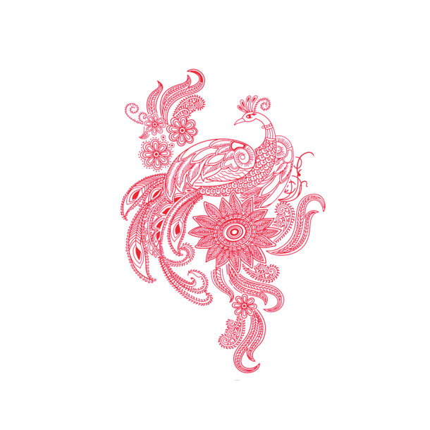 百鸟朝凤PNG透明图片，高清装饰元素花纹设计素材下载