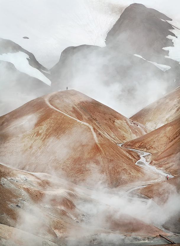 立绘彩绘风格高山背景，PNG透明图片，重峦叠嶂，高清H5设计素材下载