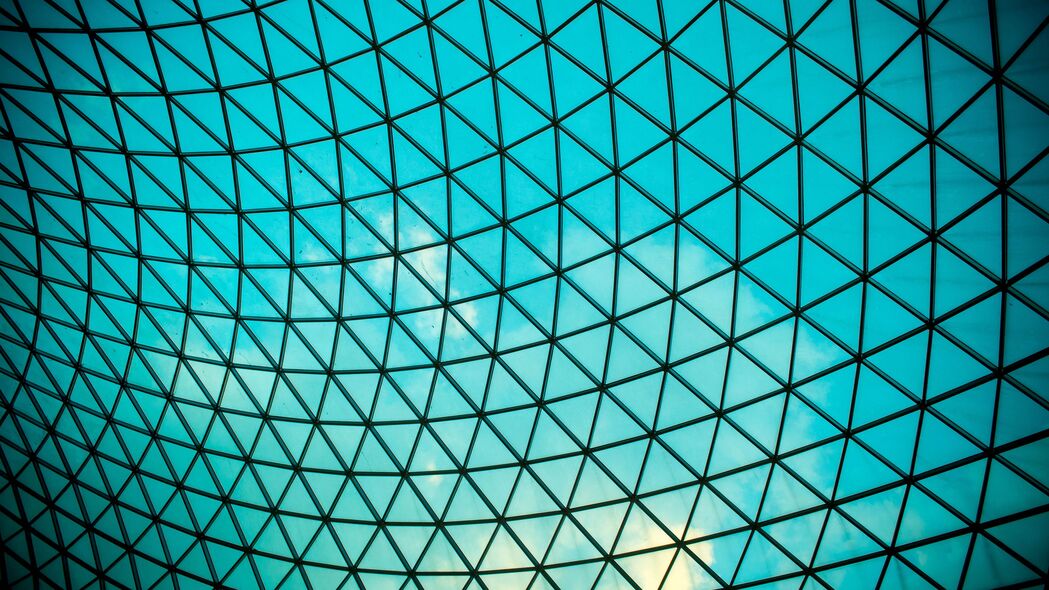 图案玻璃拱门天空绝美4K壁纸，3840x2160超清背景图片，高清下载