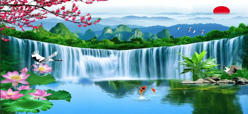 山水风景高清图集，复古中国风JPG/PSD设计素材下载