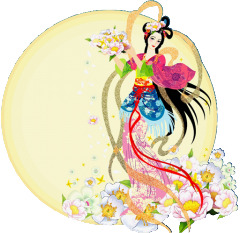 中秋节嫦娥奔月PNG透明图片，节日元素PSD设计素材高清下载