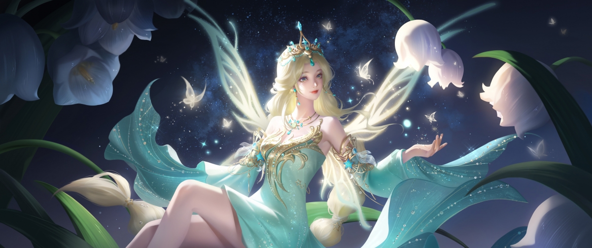逆水寒手游绝美壁纸，林中仙子林泽清瑶，3440x1440高清4K游戏图片下载