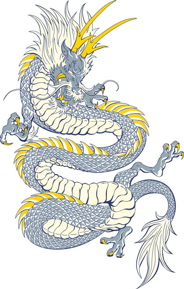中国古典龙纹图案，高清PNG透明图片，中国风装饰元素，AI设计素材下载