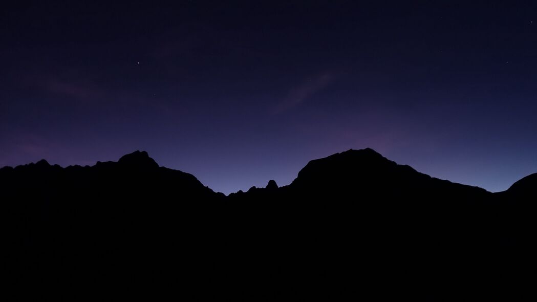 山脉之夜，黑暗自然之美，4K高清壁纸3840x2160，免费下载