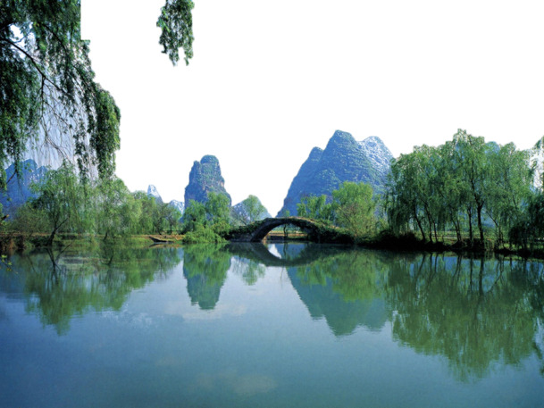 广西桂林山水PNG透明背景摄影素材，高清风景设计元素下载