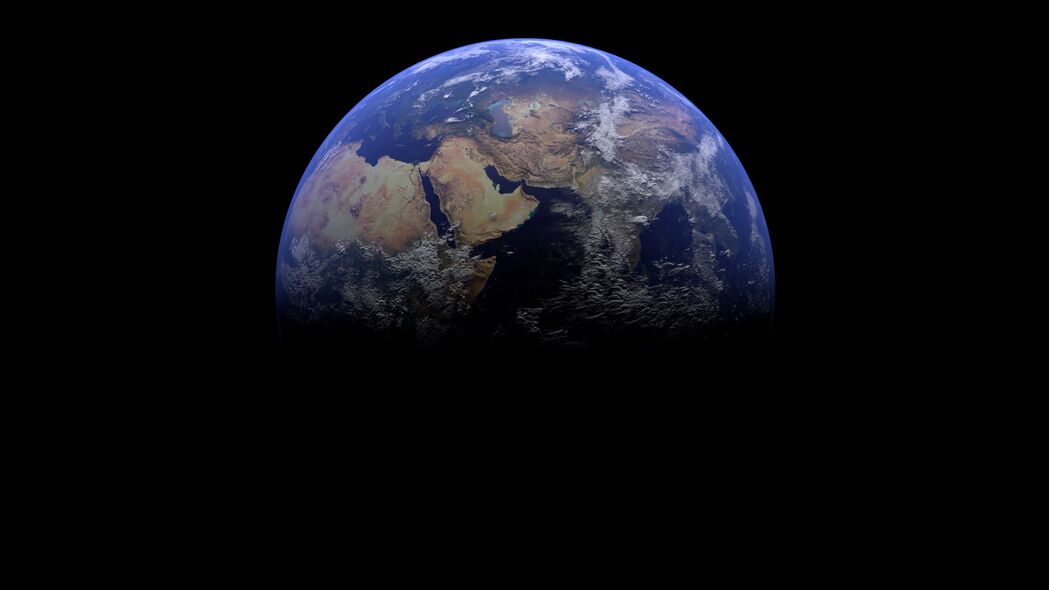 3840x2160高清地球行星阴影太空壁纸，绝美4K背景图片，一键下载！