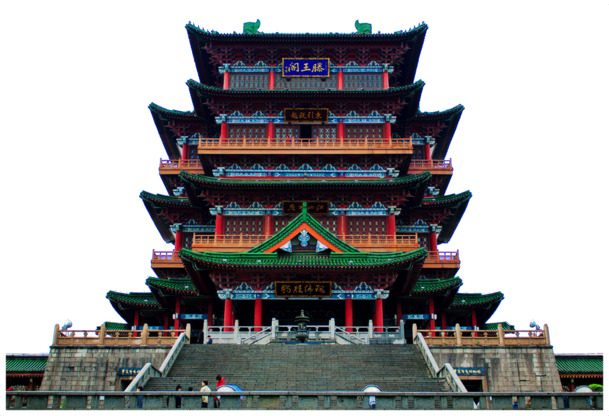 滕王阁景点摄影，高清PNG透明背景图片，风景设计素材免费下载