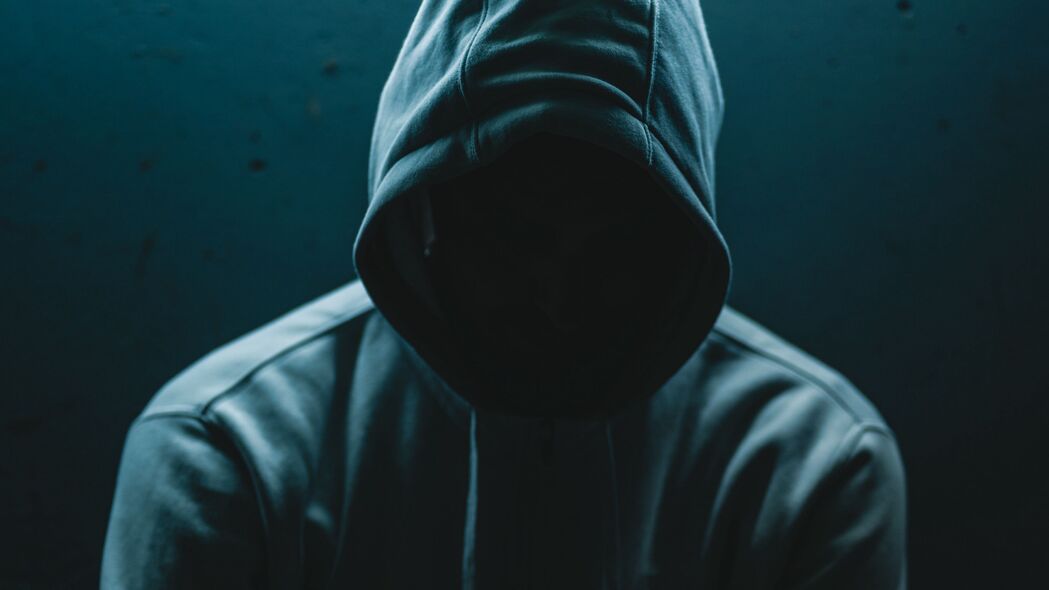 男人深色兜帽轮廓4K高清壁纸，3840x2160分辨率背景图片下载
