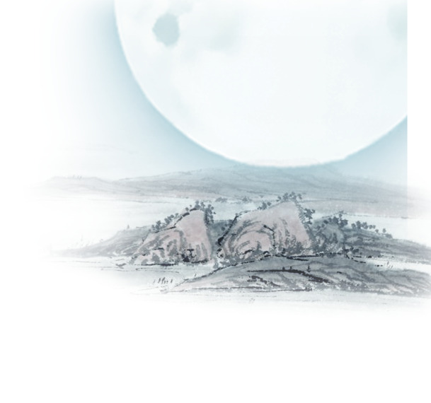 中国风山川PNG透明图片，高清装饰元素，墨迹笔触设计素材免费下载