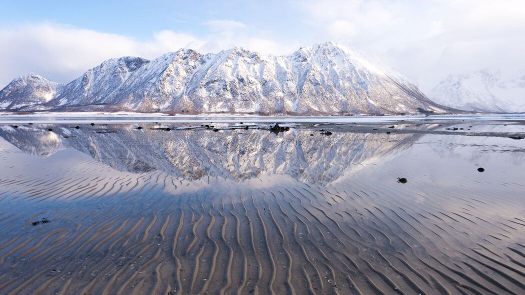 山雪冰水绝美风光，3840x2160超清4K壁纸，一键下载高清风景图片