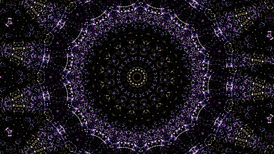 3840x2160高清曼陀罗抽象万花筒壁纸，4K背景图片免费下载
