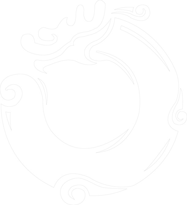 古风水墨龙卡通PNG透明图，可爱装饰花纹EPS设计素材免费下载