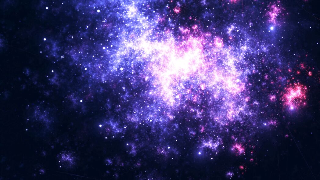 3840x2160超清星云光影抽象壁纸，明亮云彩点缀，4K背景图片高清下载