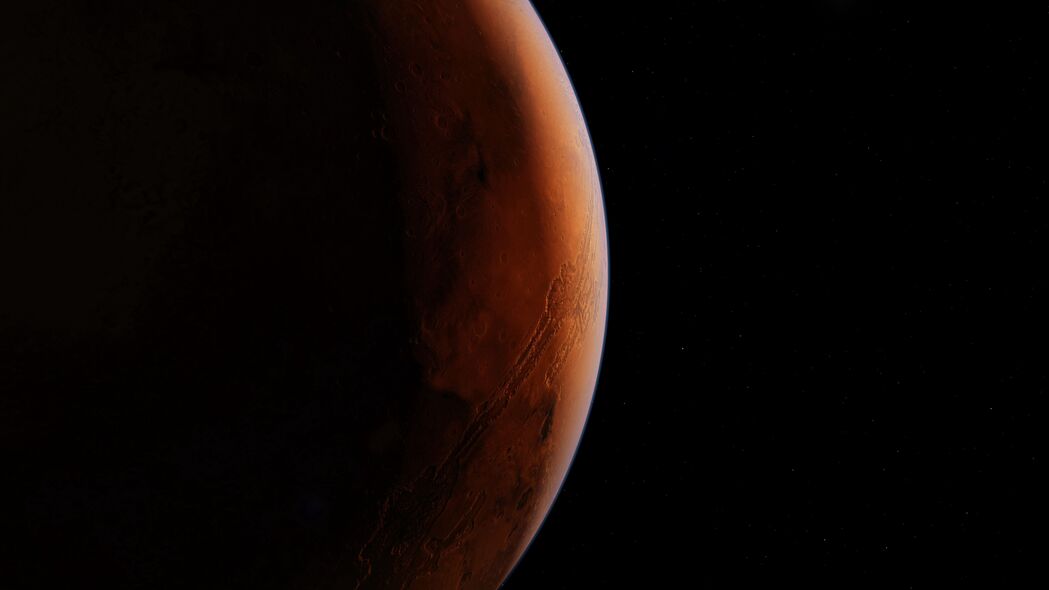 3840x2160超清火星行星表面壁纸，太空棕色背景，4K高清图片免费下载