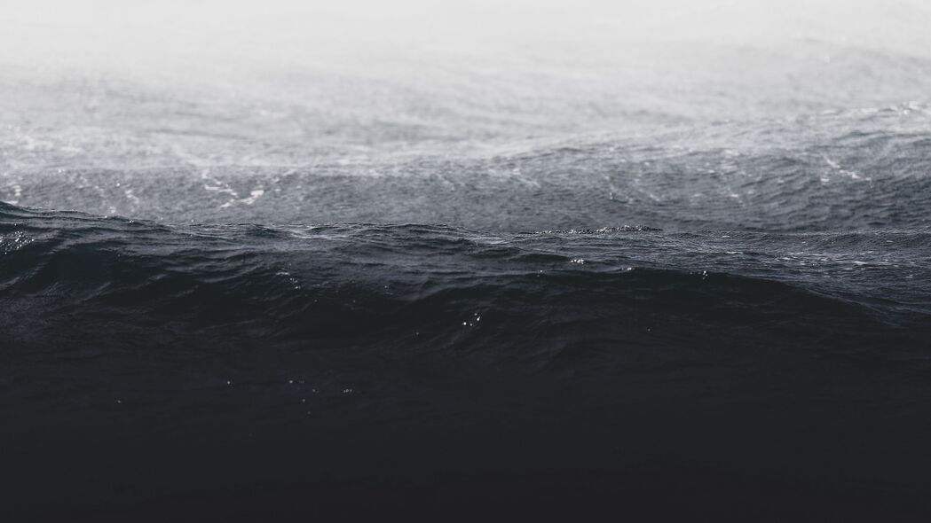 4K高清壁纸，波浪海洋，黑白艺术，3840x2160极致清晰，免费下载