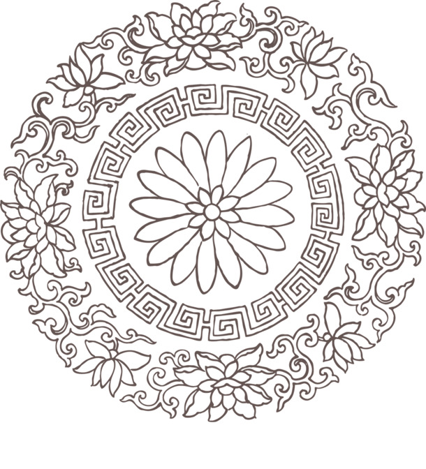 菊花图案PNG透明素材，高清装饰花纹设计元素，免费下载